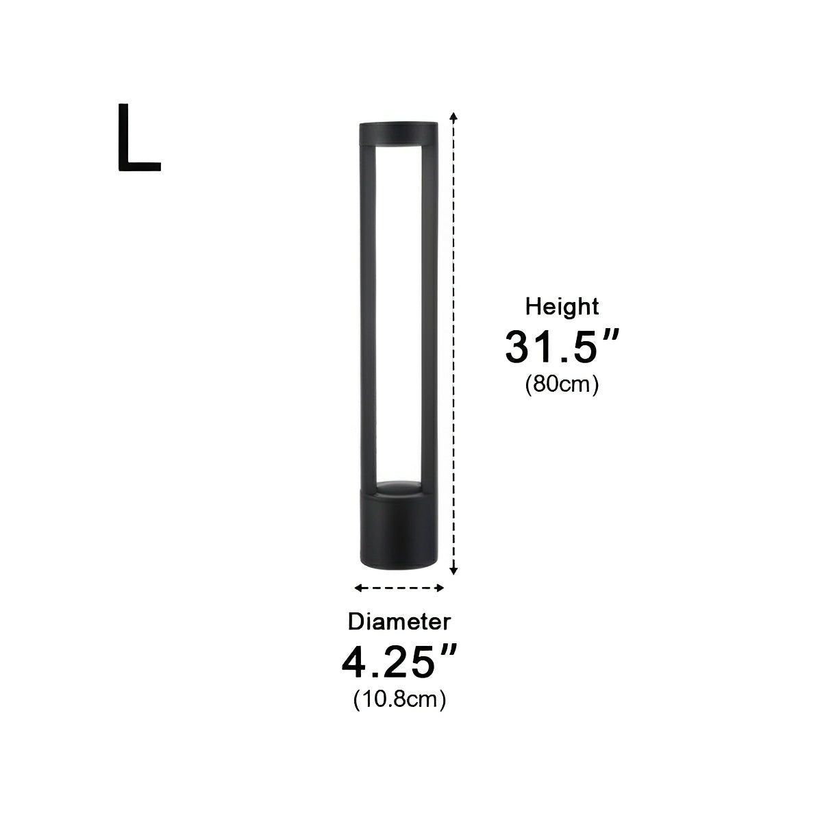 Outdoor Column Bollard Light 7W LED Aluminum Weather-Resistant Pathway Lighting for Lawn Garden Yard Walkway Villa | Thomler