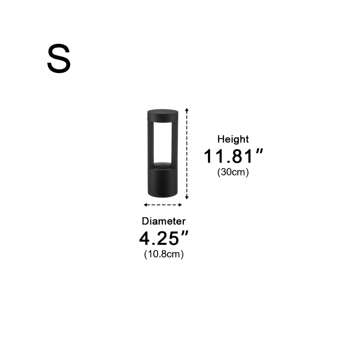 Outdoor Column Bollard Light 7W LED Aluminum Weather-Resistant Pathway Lighting for Lawn Garden Yard Walkway Villa | Thomler