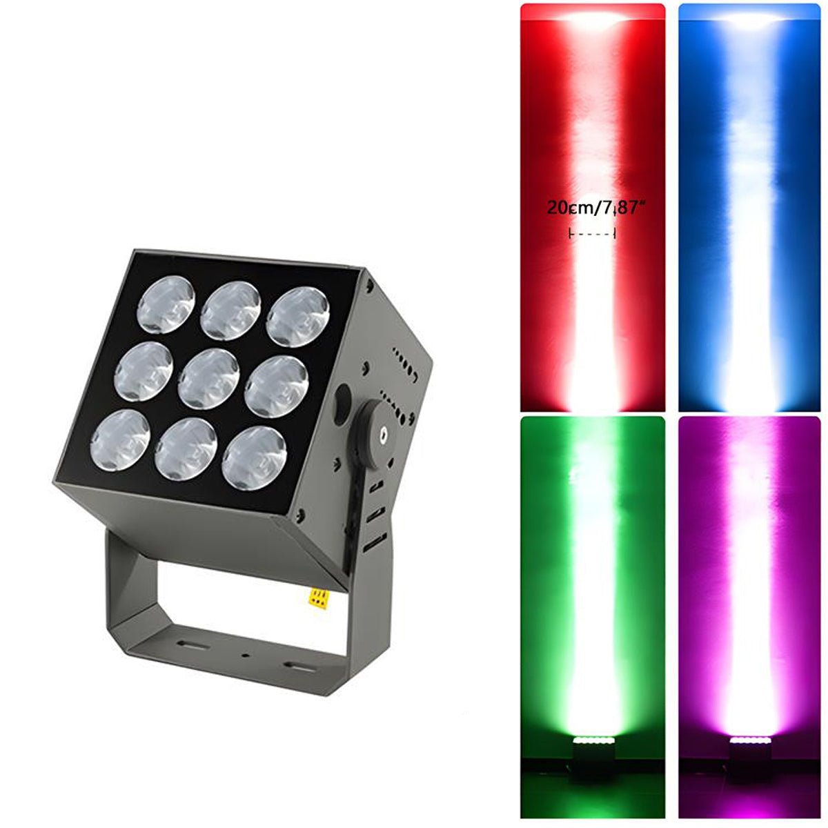 Outdoor LED Spotlight Die Cast Aluminum 20W Adjustable Gray Exterior Wall Light 5.9 in x 4.4 in x 3.5 in For Home Hotel Building Facade Illumination Waterproof Long-Range | Thomler