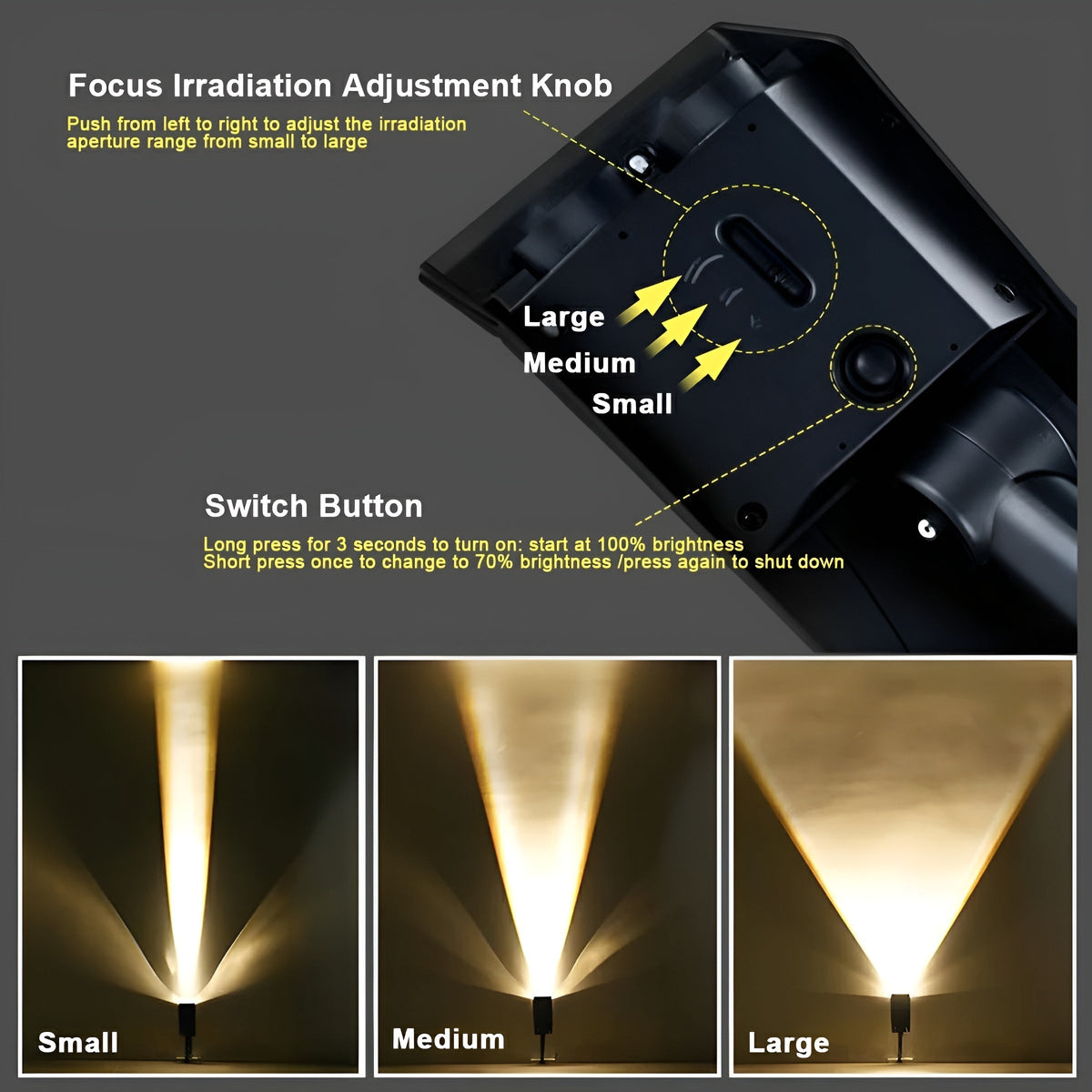 Adjustable Solar Garden Spotlight with Auto Dusk-to-Dawn Sensor – RGB & Warm LED Outdoor Accent Light for Lawn, Path, Plants | Thomler