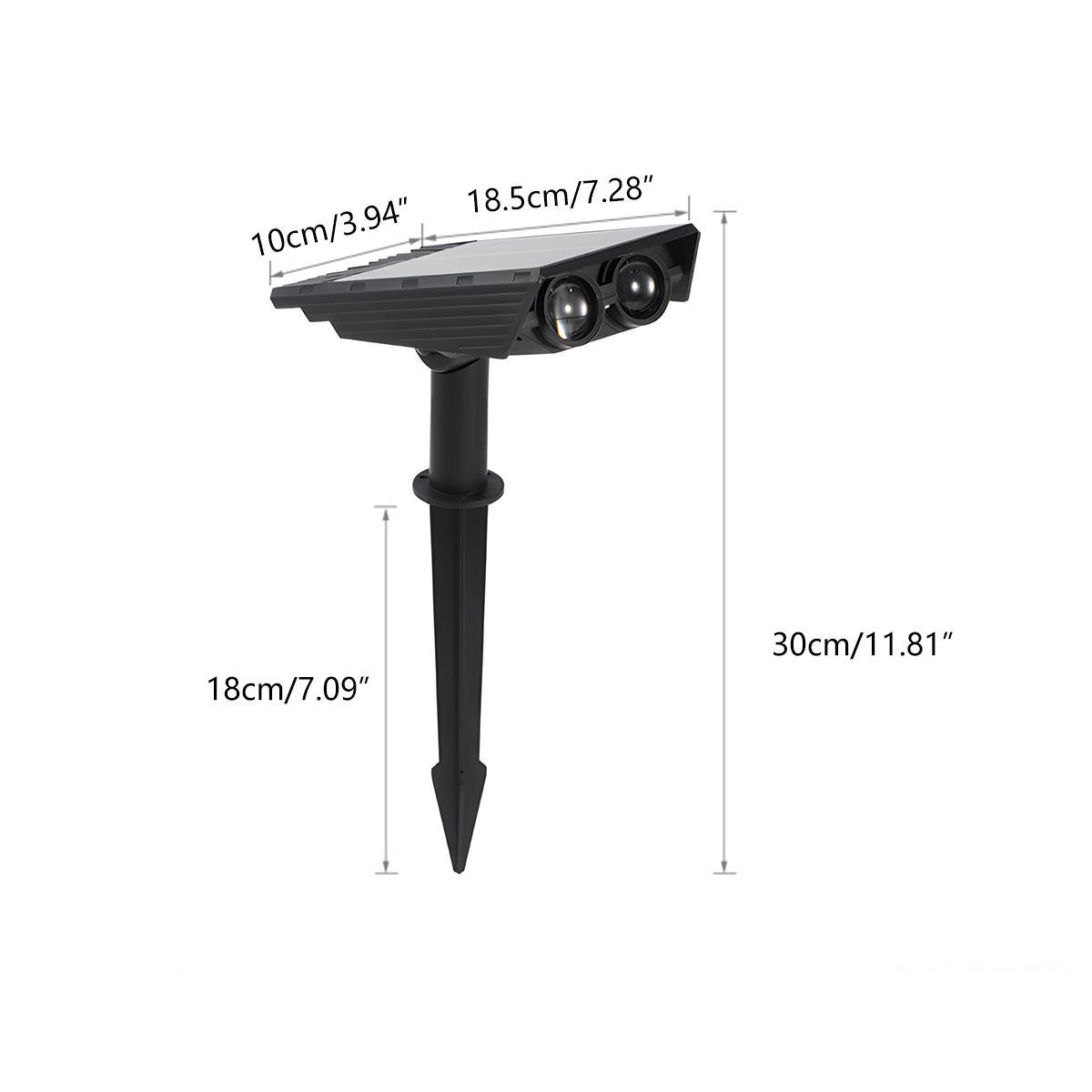 Adjustable Beam Garden Spotlight with RGB Color Modes & Solar Charging for Yards, Patios, Lawns | Thomler