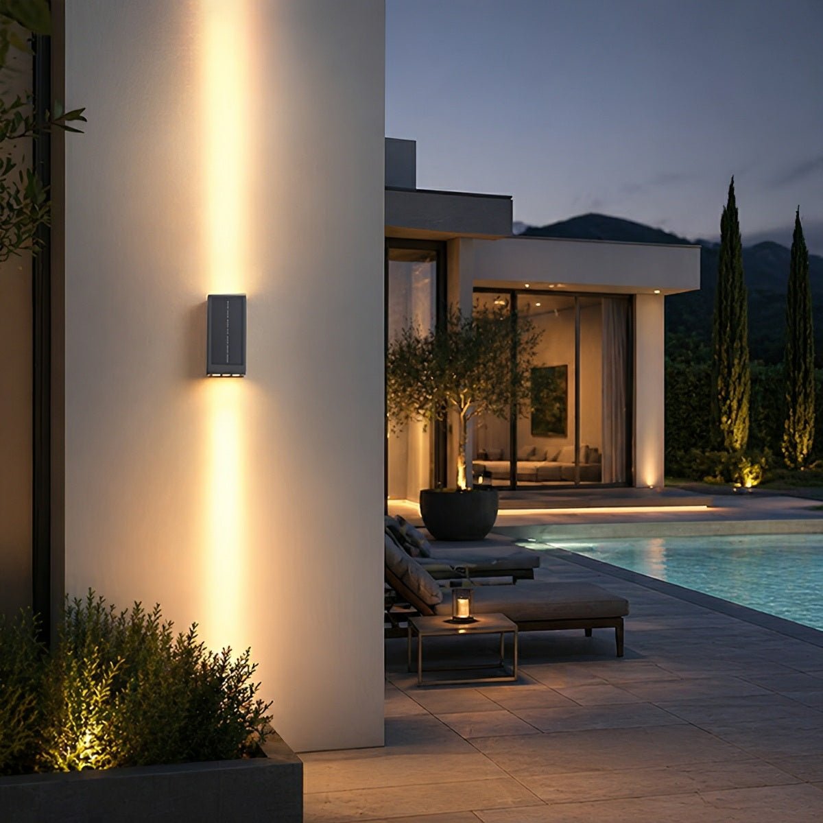 Modern Architectural Outdoor Sconce with Sleek Linear Profile for Entryway Porches & Patio Walls | Thomler
