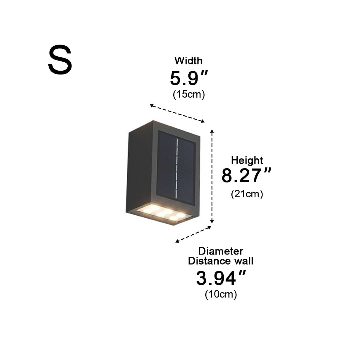 Wall Lamp Aluminium 21.0 cm Matte Black Outdoor Up Down LED Facade Garden Entrance Lighting Waterproof | Thomler