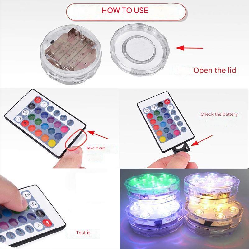 Submersible LED Pool Light Remote-Controlled Color-Changing Underwater Fixture for Pools Hot Tubs Ponds Bathtubs IP68 Waterproof Floating | Thomler