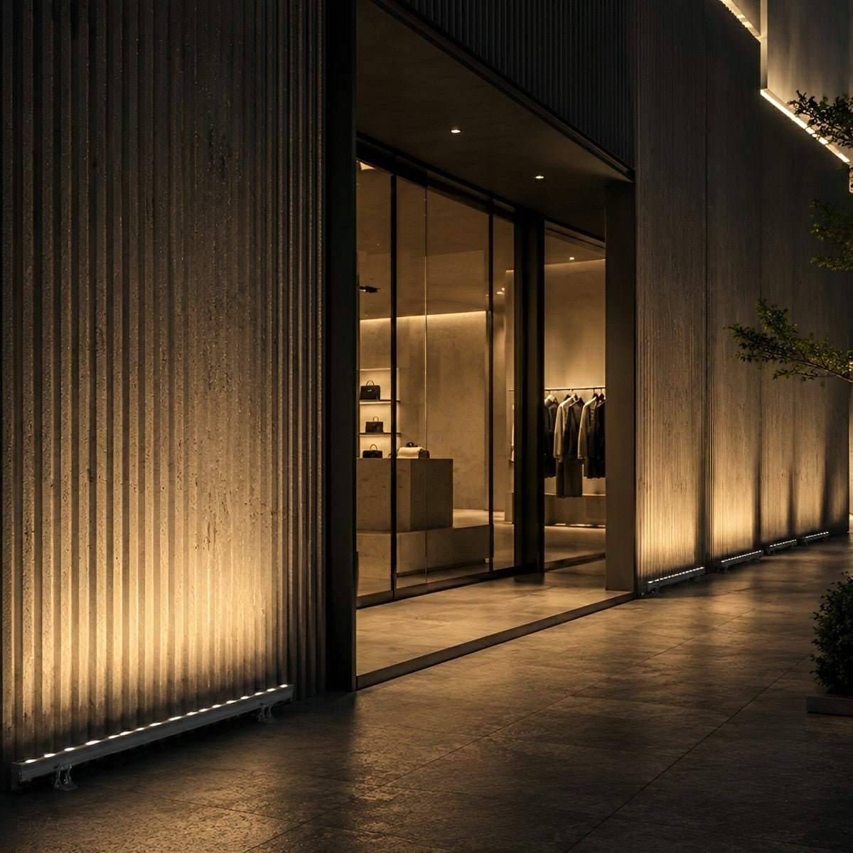Outdoor Architectural Linear LED Fixture – Weather-Resistant Accent Lighting for Building Facades | Thomler