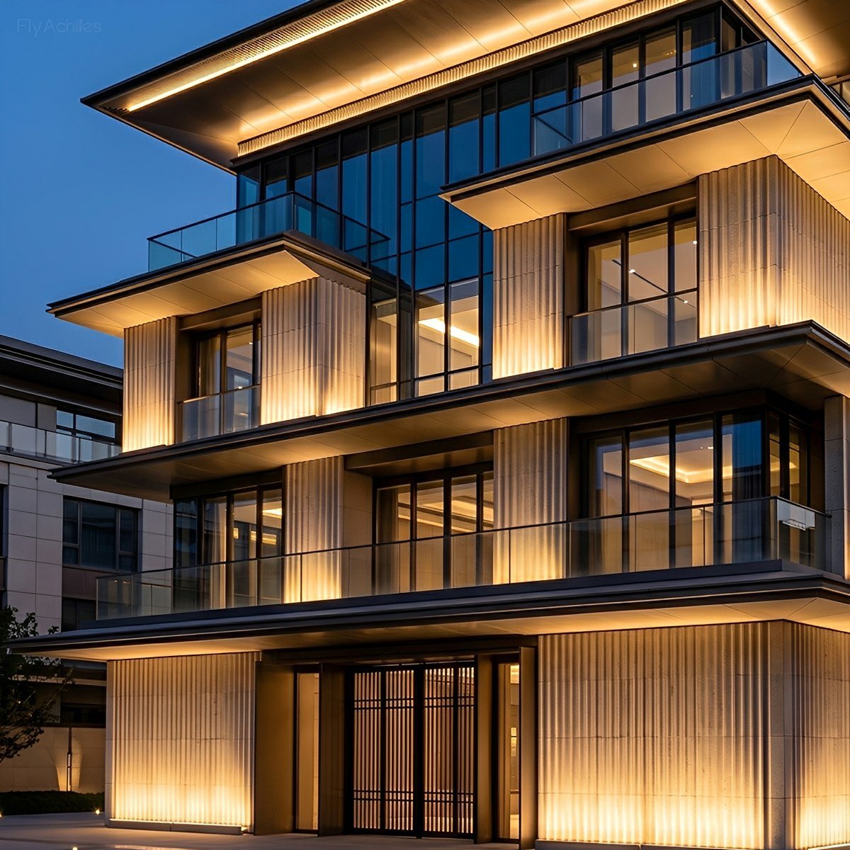 Outdoor Architectural Linear LED Fixture – Weather-Resistant Accent Lighting for Building Facades | Thomler