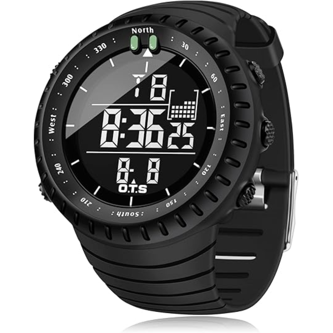 Digital Sports Watch for Men Shock Resistant Waterproof Alarm LED Backlight Tactical Wristwatch for Running Hiking Swimming Outdoor Activiti | Thomler