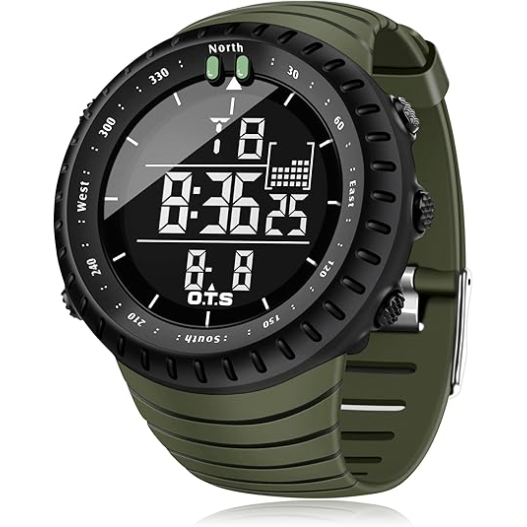Digital Sports Watch for Men Shock Resistant Waterproof Alarm LED Backlight Tactical Wristwatch for Running Hiking Swimming Outdoor Activiti | Thomler