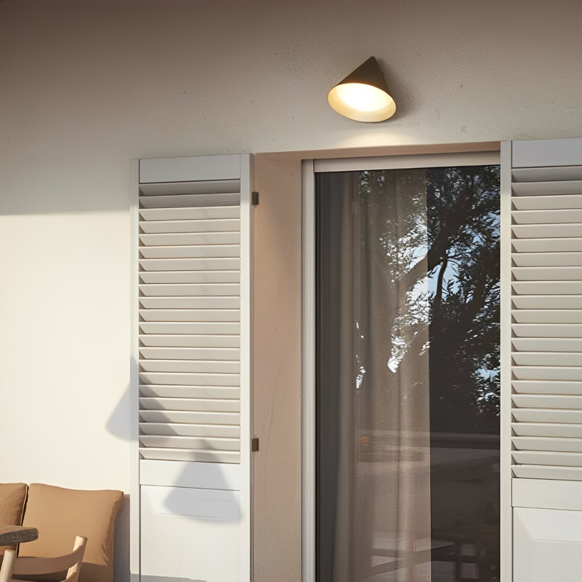 Outdoor Wall Sconce Metal 9.8 in Black Warm White Porch Patio Courtyard Lighting Modern Minimalist | Thomler