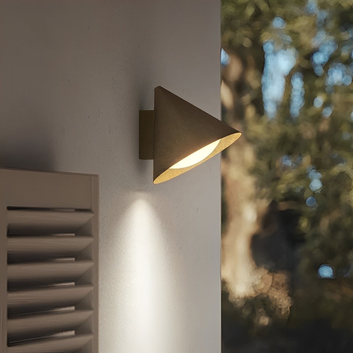 Outdoor Wall Sconce Metal 9.8 in Black Warm White Porch Patio Courtyard Lighting Modern Minimalist | Thomler