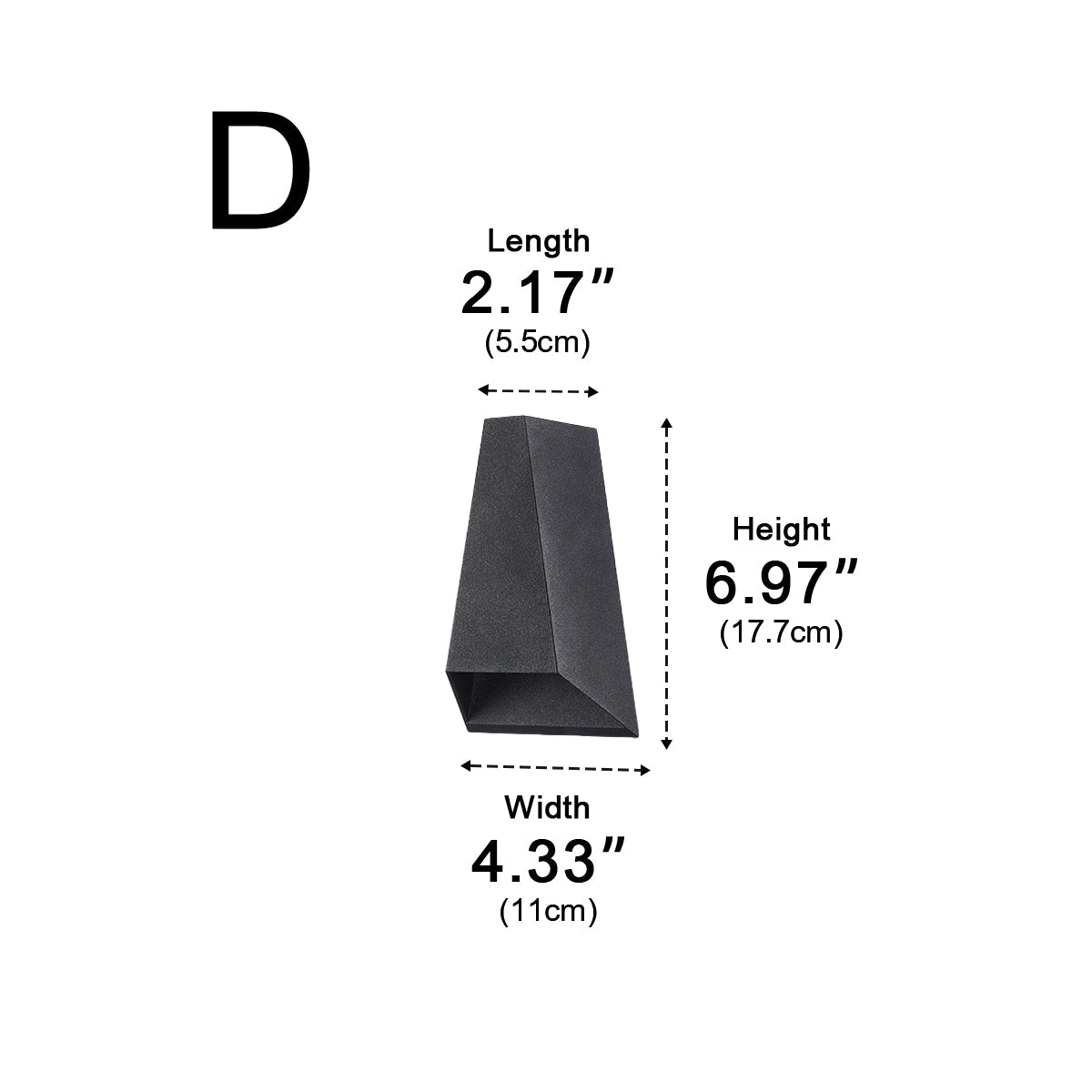 Wall Light Aluminium 2×5W Black Outdoor Facade Up Down LED Waterproof Entrance Lamp | Thomler