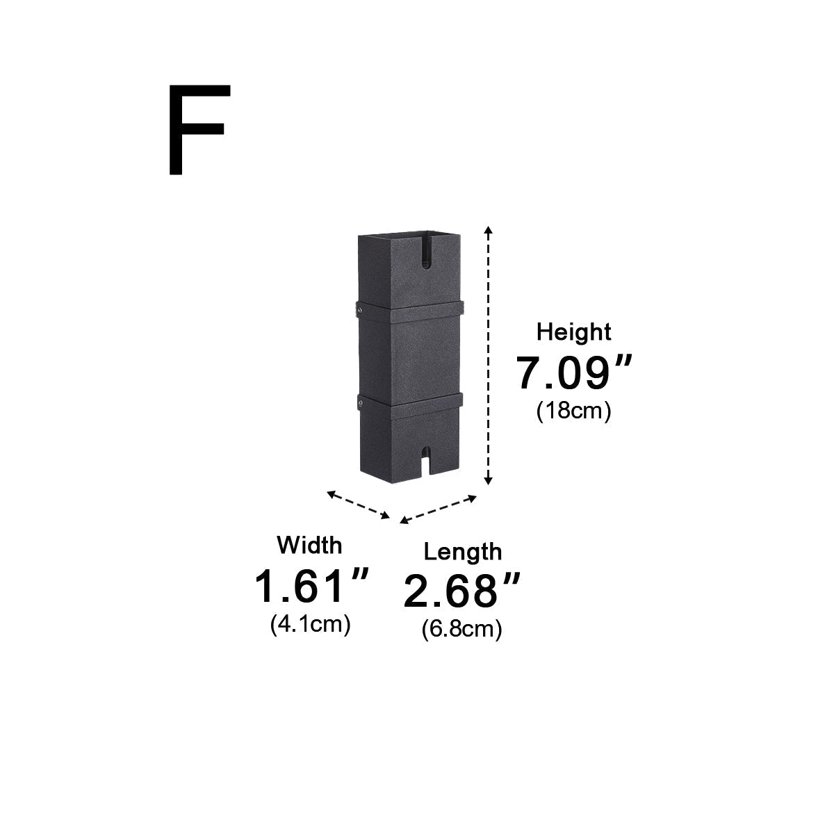 Wall Light Aluminium 2×5W Black Outdoor Facade Up Down LED Waterproof Entrance Lamp | Thomler