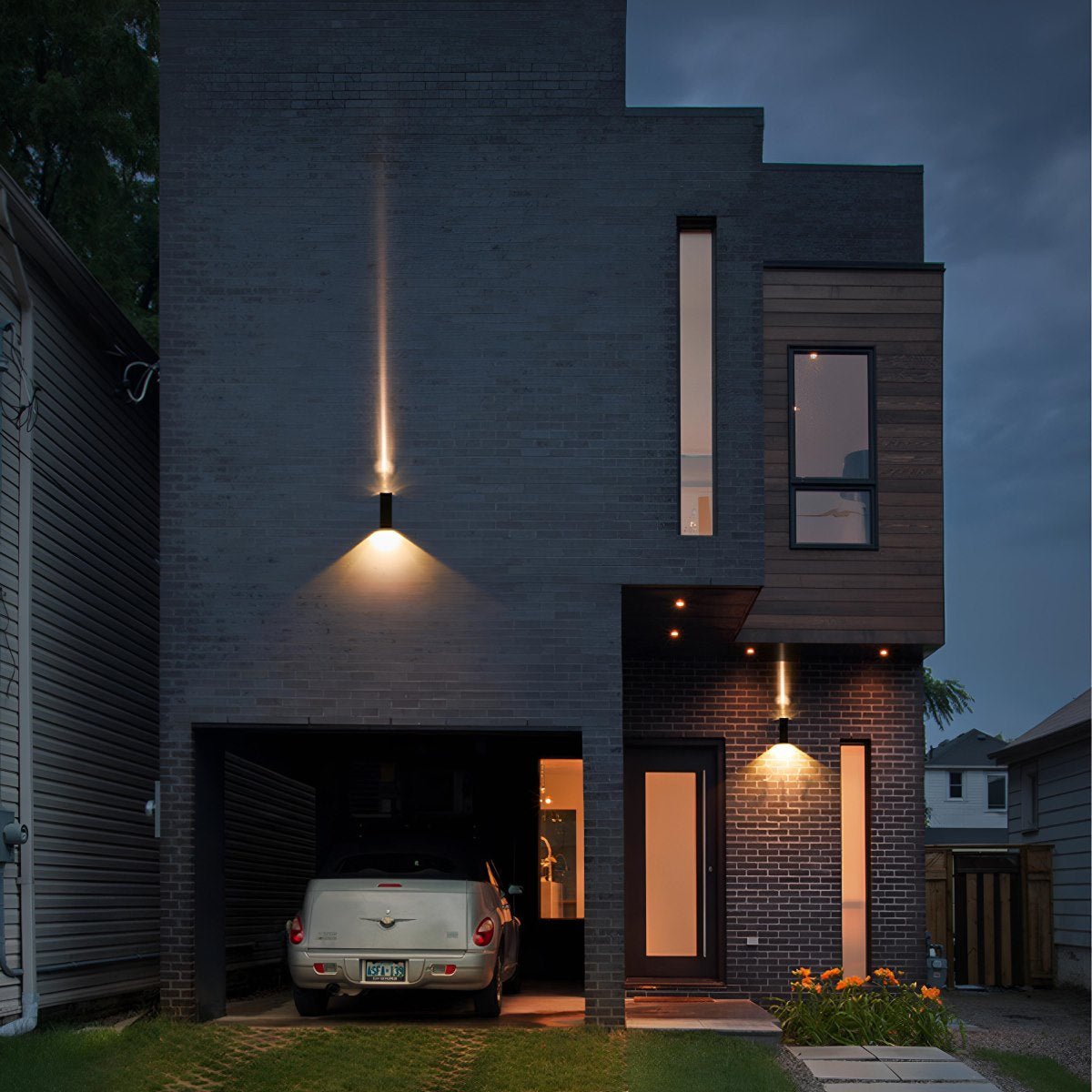 Wall Light Aluminium 2×5W Black Outdoor Facade Up Down LED Waterproof Entrance Lamp | Thomler