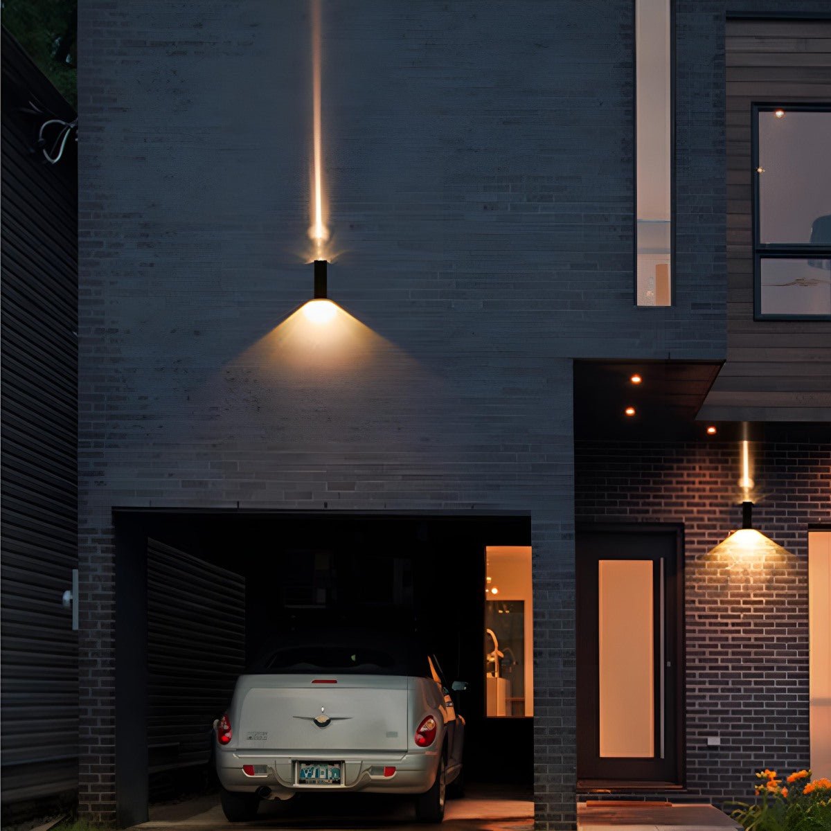 Wall Light Aluminium 2×5W Black Outdoor Facade Up Down LED Waterproof Entrance Lamp | Thomler