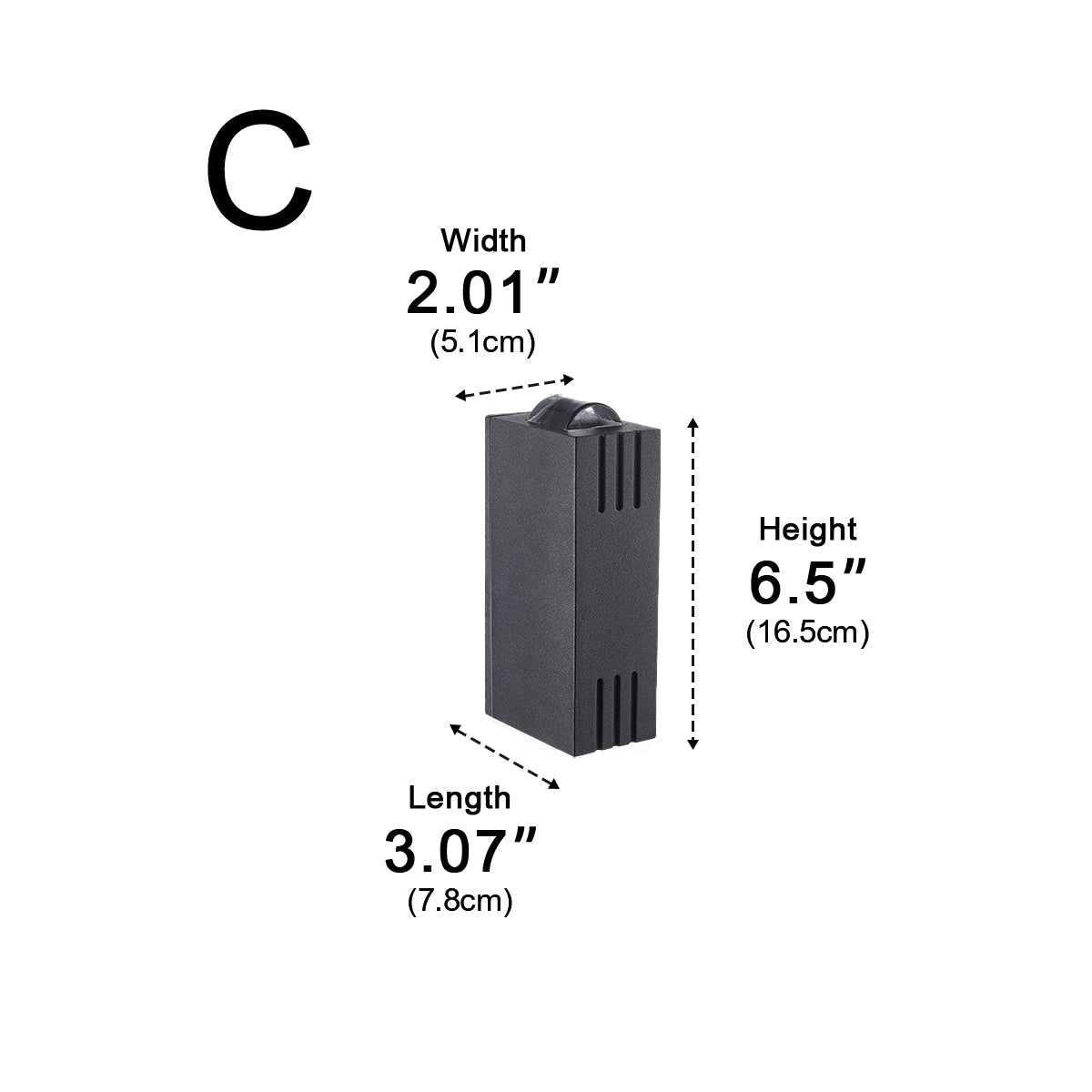 Wall Light Aluminium 2×5W Black Outdoor Facade Up Down LED Waterproof Entrance Lamp | Thomler