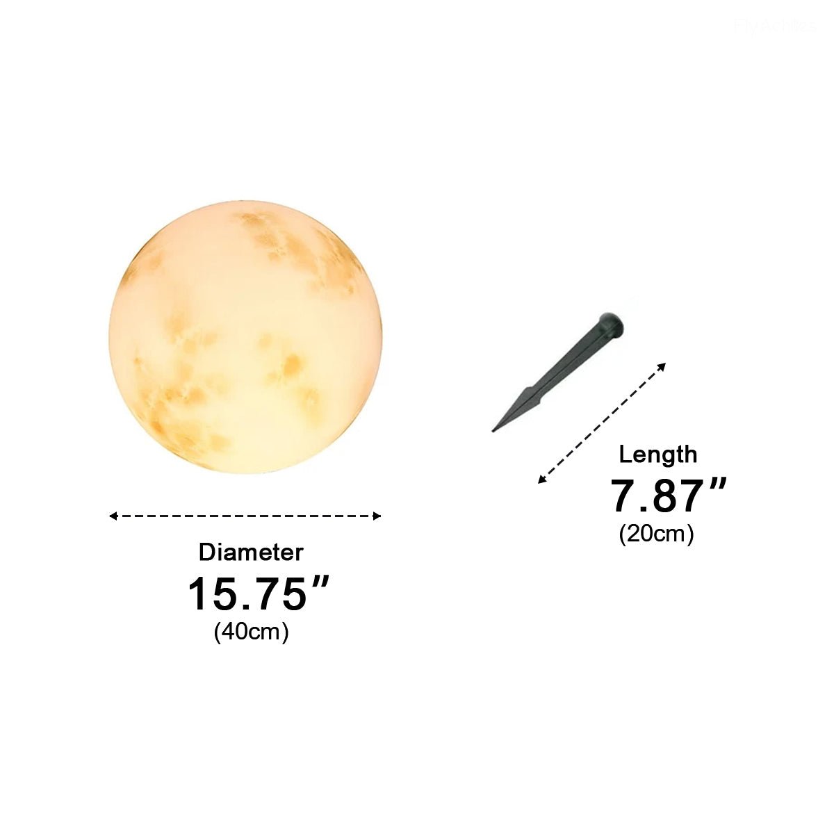 Spherical Lunar LED Pathway Stake Lights for Outdoor Gardens & Yards – Solar or Wired IP67 Weatherproof Celestial Globe Landscape Lighting | Thomler