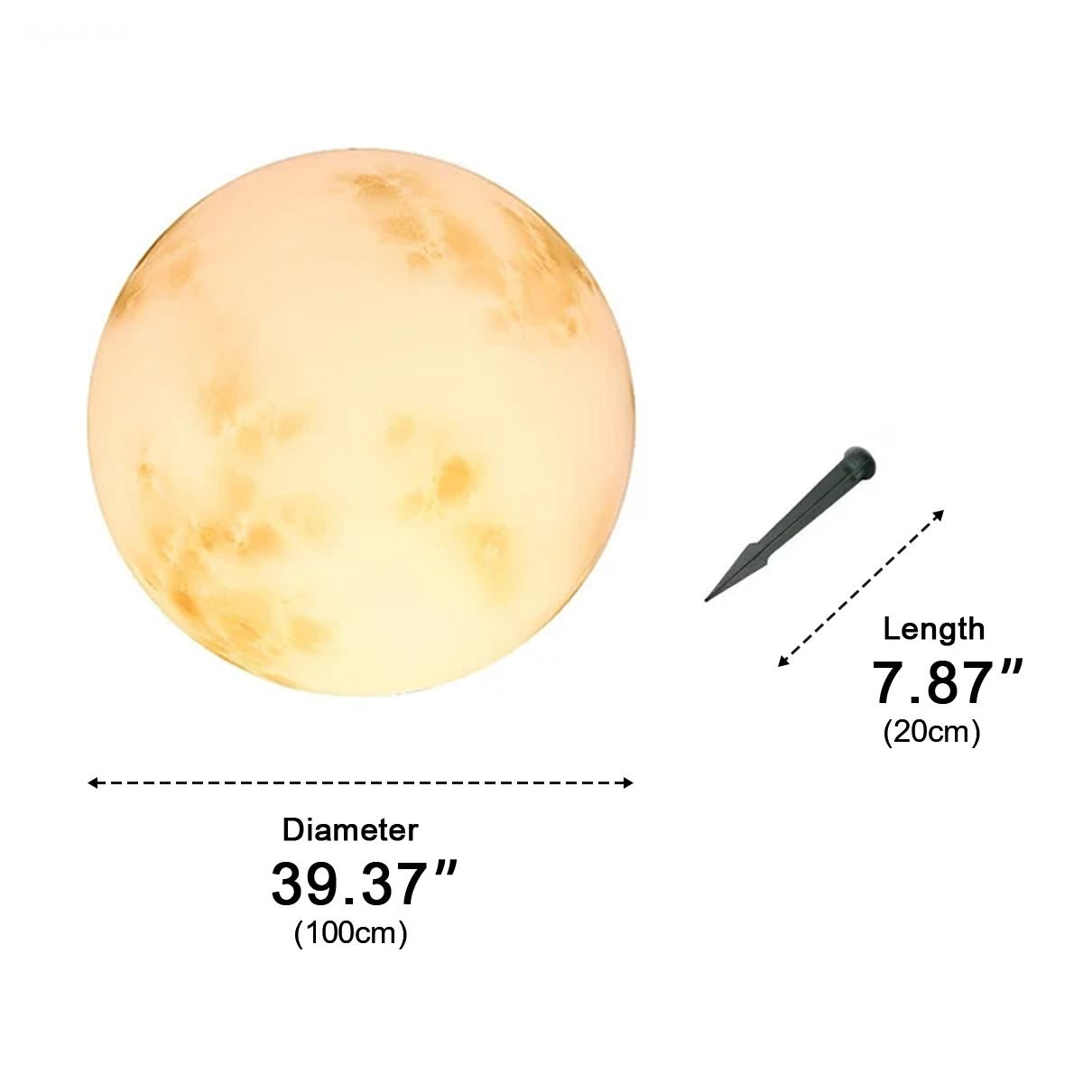 Spherical Lunar LED Pathway Stake Lights for Outdoor Gardens & Yards – Solar or Wired IP67 Weatherproof Celestial Globe Landscape Lighting | Thomler