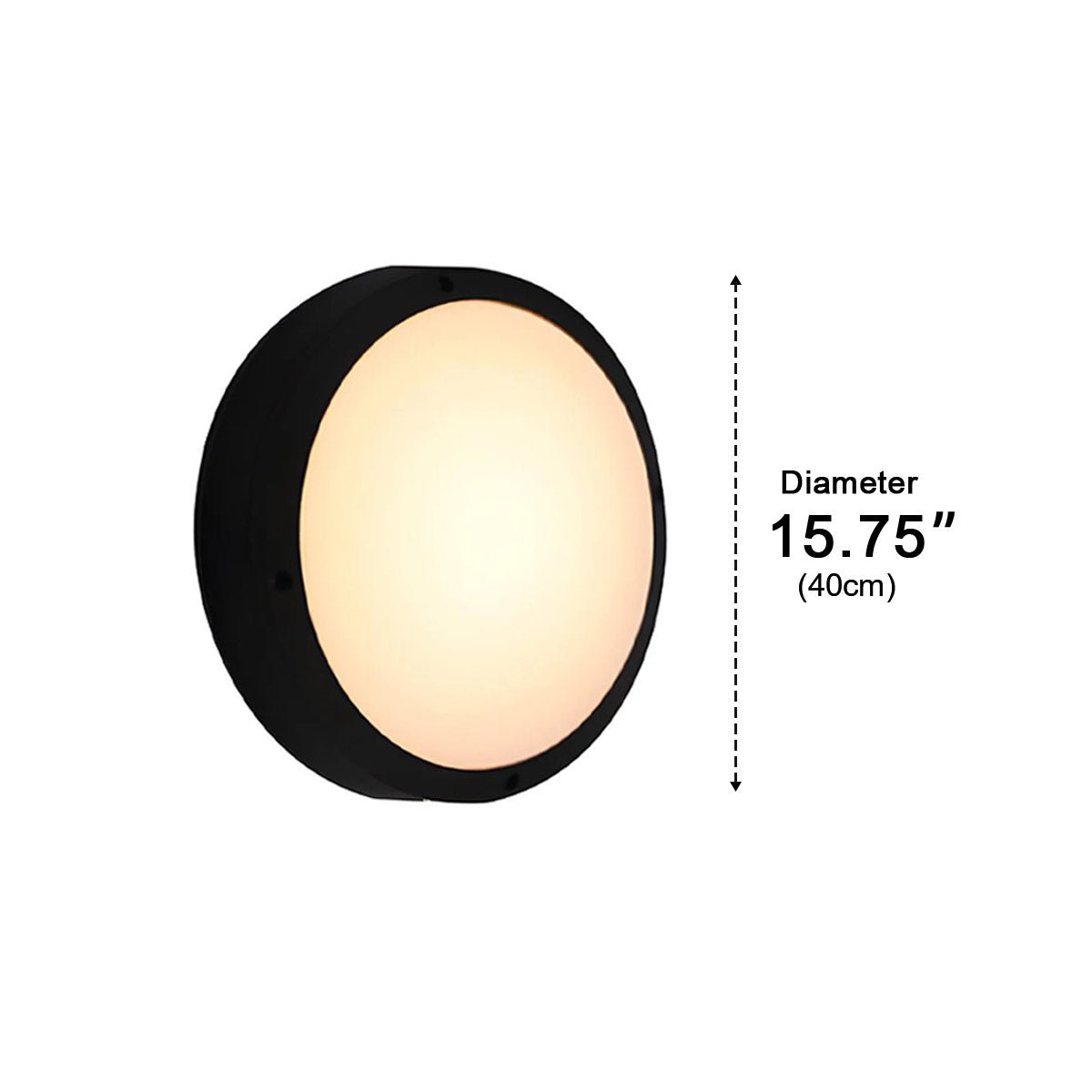 Round LED Sconce Fixture for Porch Entry Garden Patio Deck Outdoor Wall Lighting in Black or White | Thomler