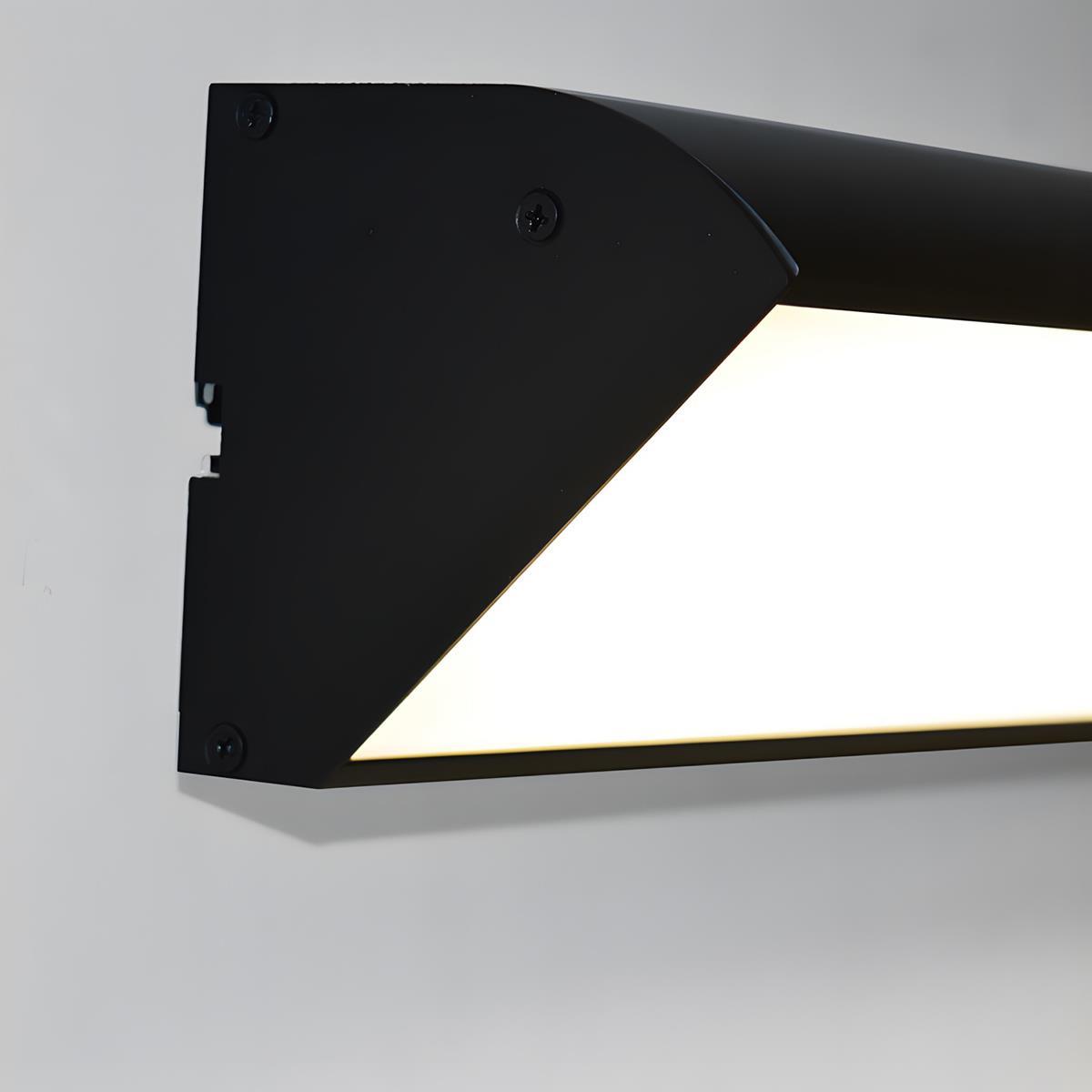Outdoor Wall Light Aluminum 18–80W Black Modern Porch Garden Patio LED Strip Lighting | Thomler