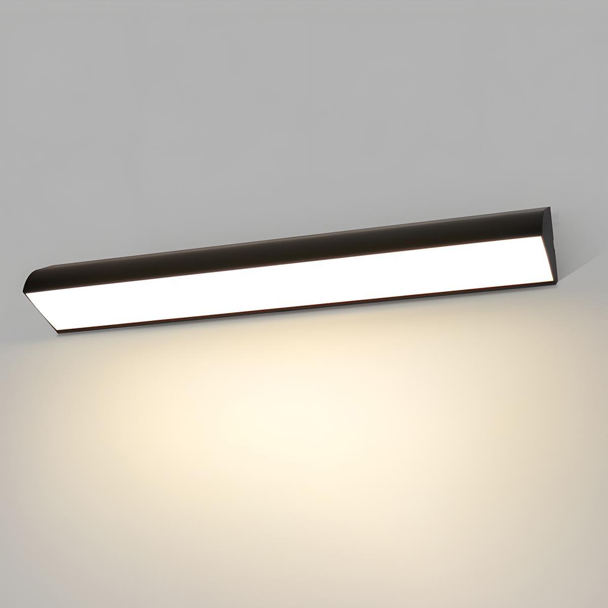 Outdoor Wall Light Aluminum 18–80W Black Modern Porch Garden Patio LED Strip Lighting | Thomler