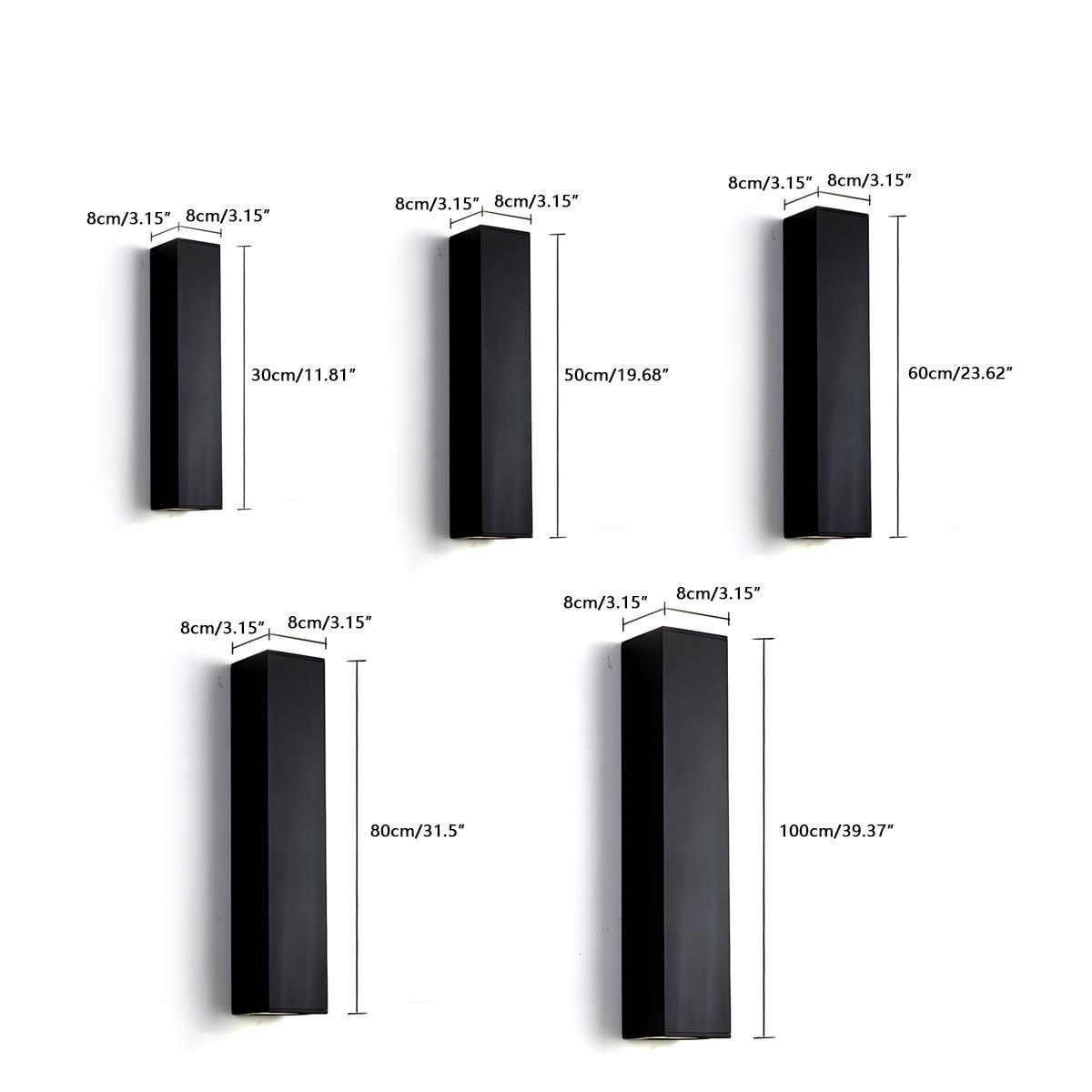 Wall Sconce Aluminum 20W Black 11 in Outdoor Porch Patio Garden LED Lighting Up Down | Thomler