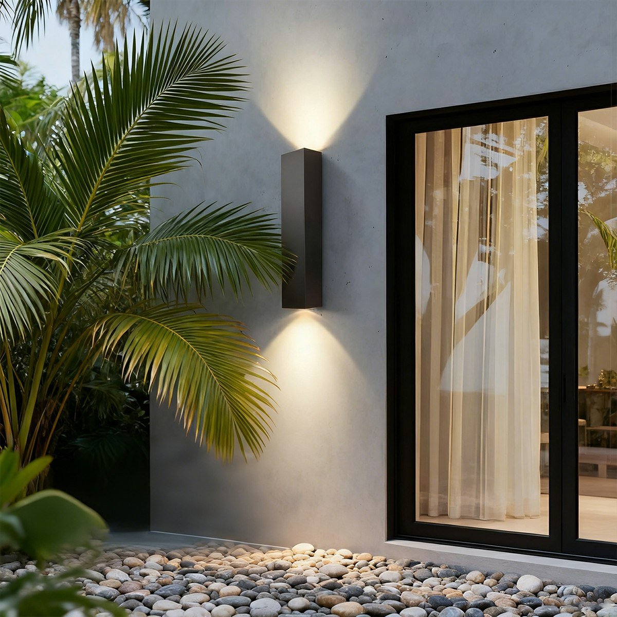 Wall Sconce Aluminum 20W Black 11 in Outdoor Porch Patio Garden LED Lighting Up Down | Thomler