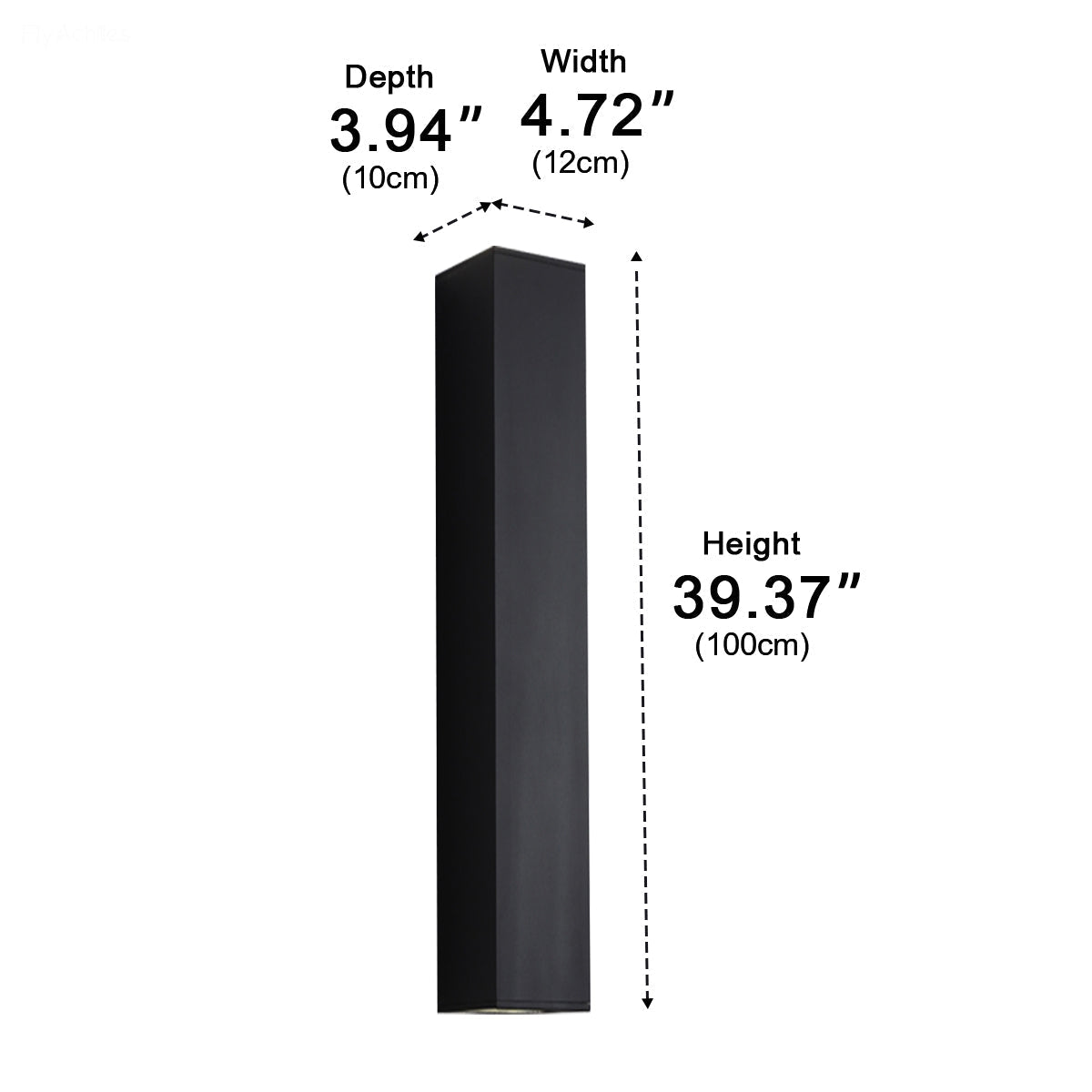 LED Bidirectional Facade Sconce Black Aluminum Weatherproof Vertical Accent Lighting for Front Entry Garage Patio Courtyard Landscape | Thomler