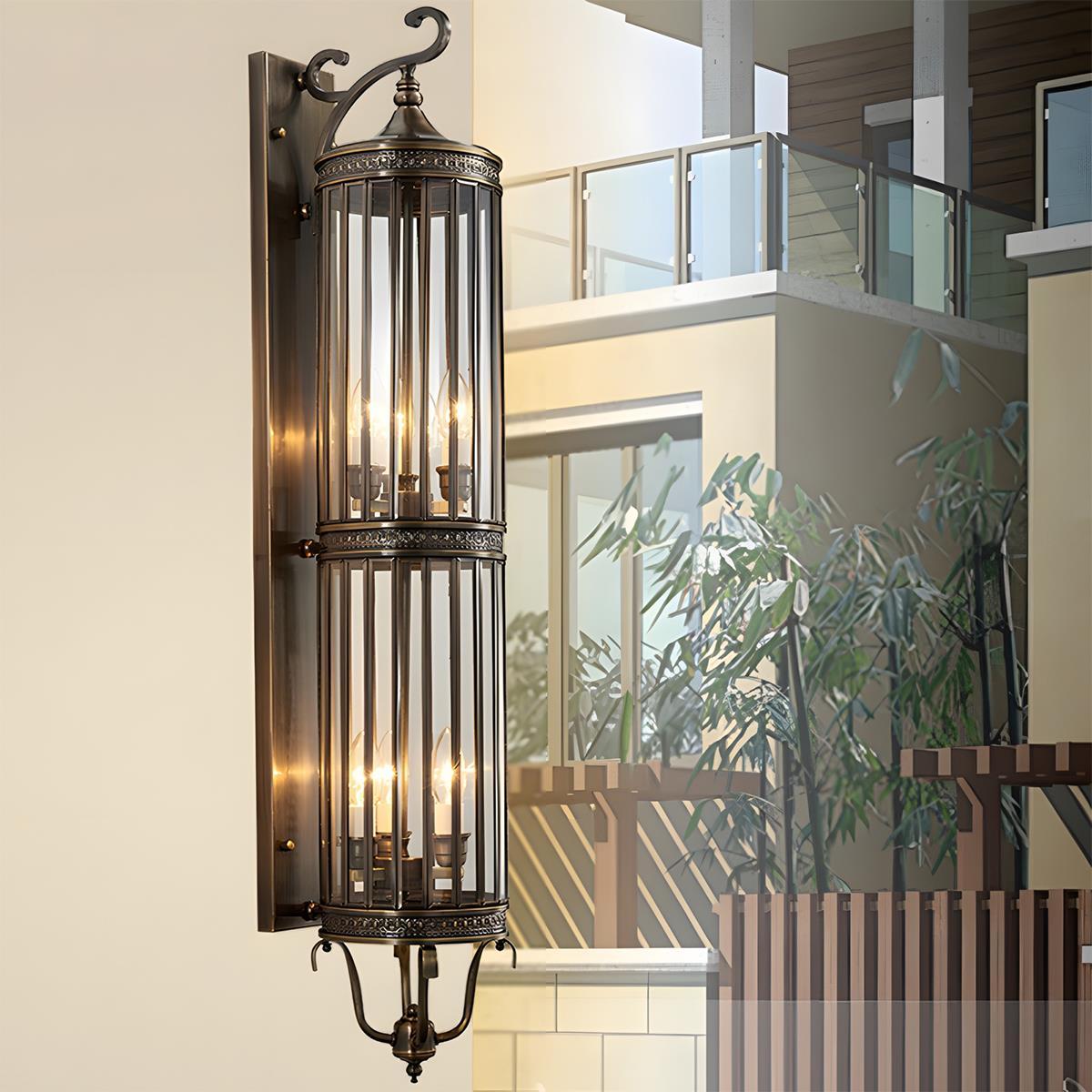 Wall Sconce Light Copper 21.7 in Outdoor Porch LED Vintage Mid Century Warm White 3000K Garden Patio Yard Decorative Lighting | Thomler