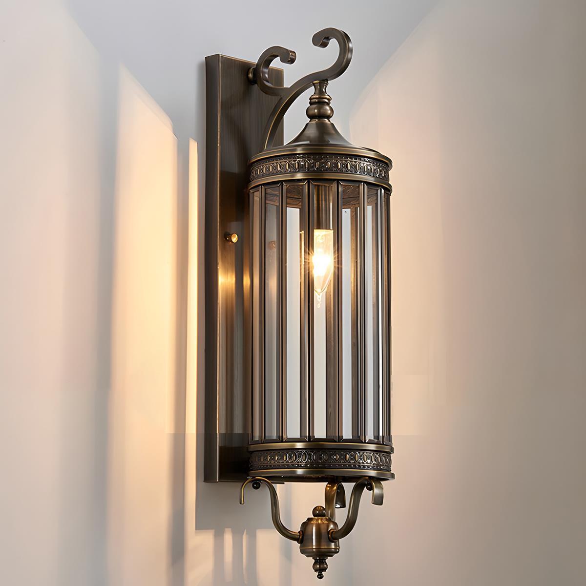 Wall Sconce Light Copper 21.7 in Outdoor Porch LED Vintage Mid Century Warm White 3000K Garden Patio Yard Decorative Lighting | Thomler