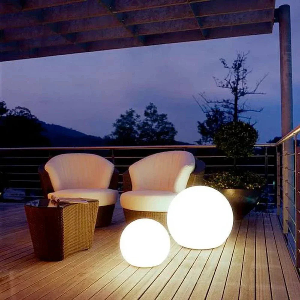 Solar Globe Light PVC 10 in Outdoor Waterproof Multi-Color Patio Garden Decor | Thomler