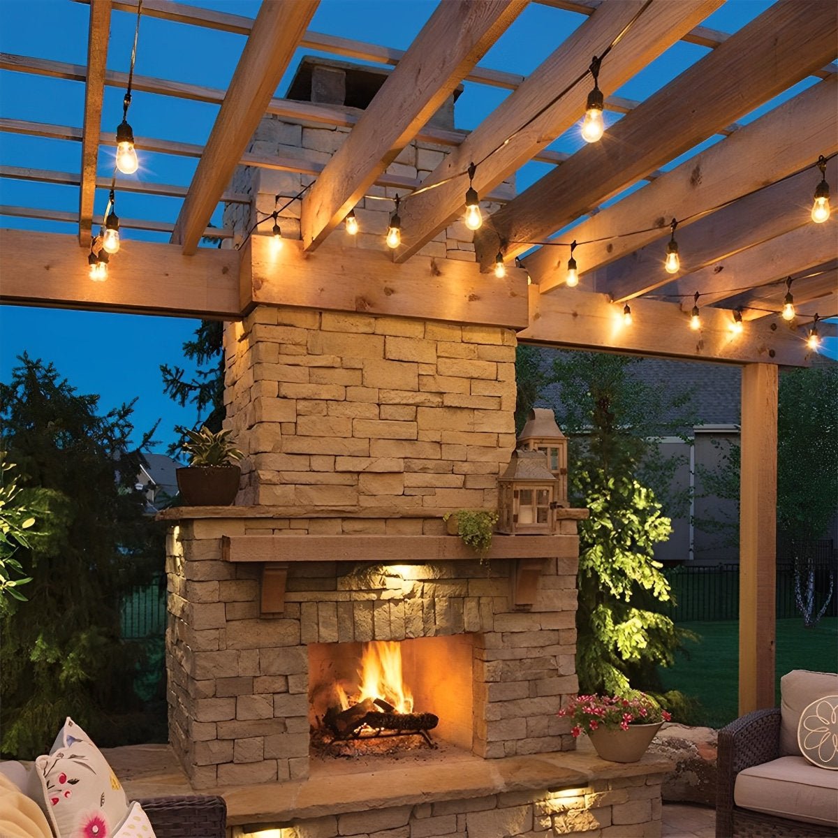 Vintage Edison Globe Cafe String Lights – Weather-Resistant Decorative Patio Lighting for Deck Pergola Wedding Bistro Backyard Party | Thomler