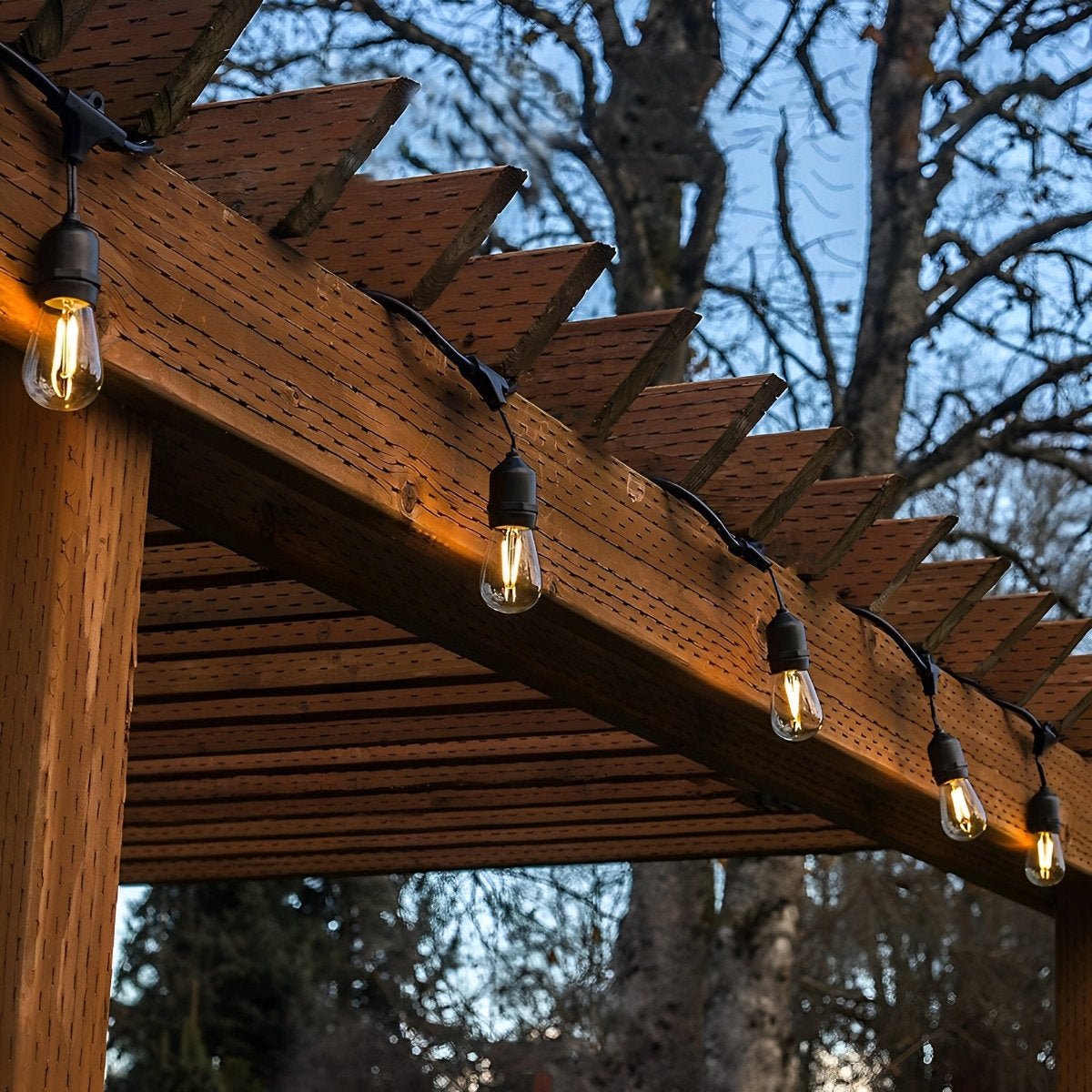 Vintage Edison Globe Cafe String Lights – Weather-Resistant Decorative Patio Lighting for Deck Pergola Wedding Bistro Backyard Party | Thomler