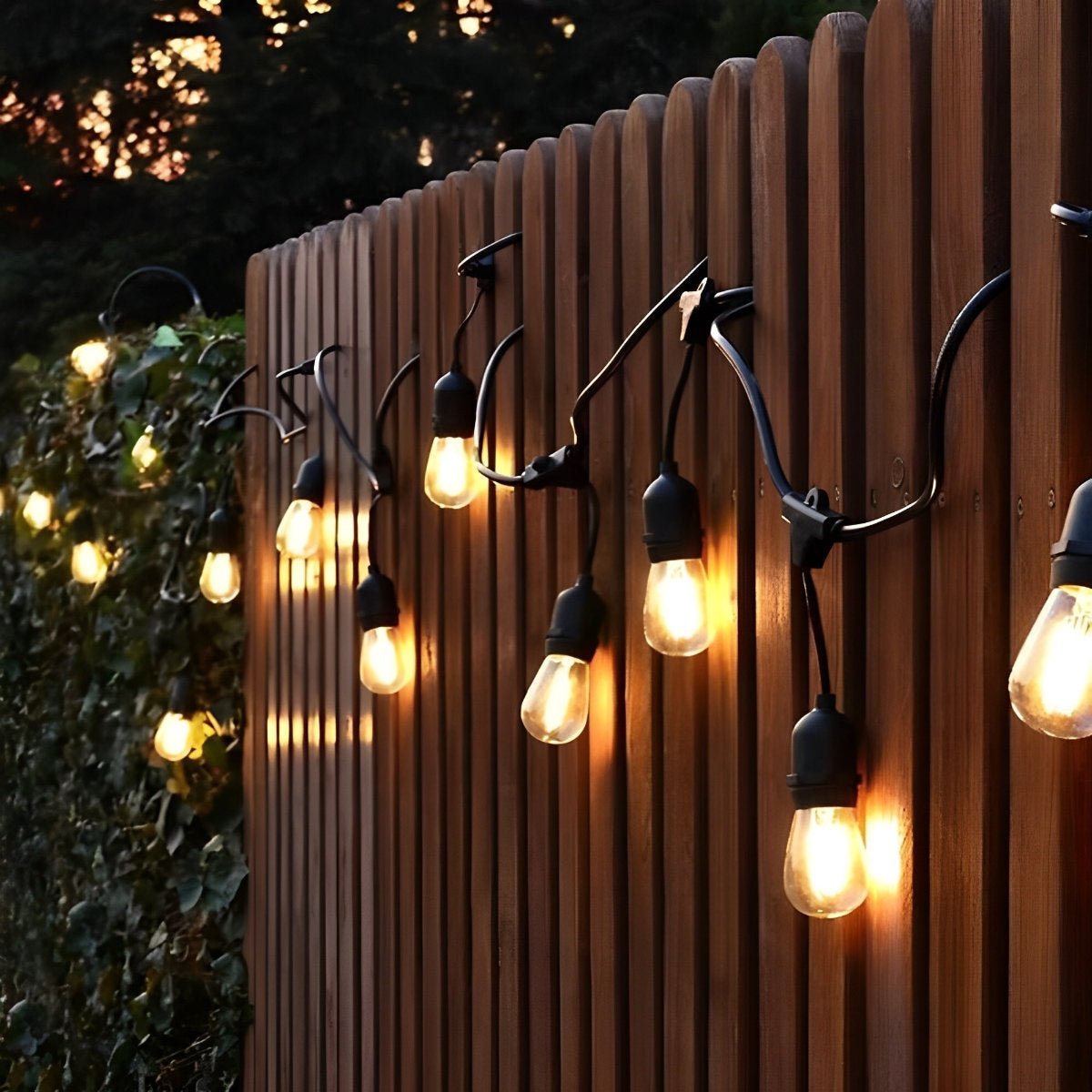 Vintage Edison Globe Cafe String Lights – Weather-Resistant Decorative Patio Lighting for Deck Pergola Wedding Bistro Backyard Party | Thomler
