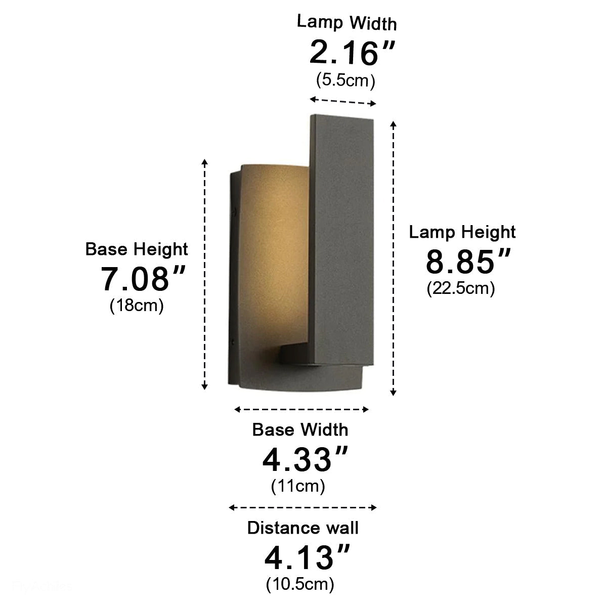 Aluminum Exterior Fixture with LED Light in Sleek Matte Finish for Porch, Patio, Deck | Thomler