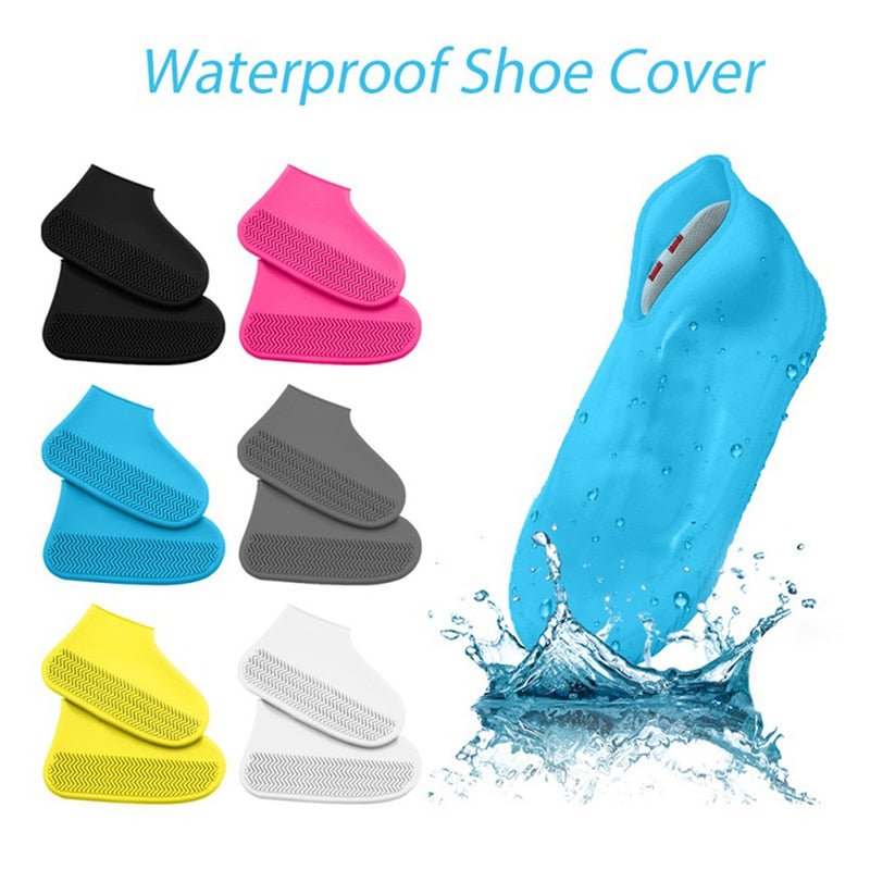 Reusable Silicone Overshoes for Rain & Snow Protection – Foldable Slip-On Boot Covers for Men Women Kids Outdoor Hiking Camping | Thomler