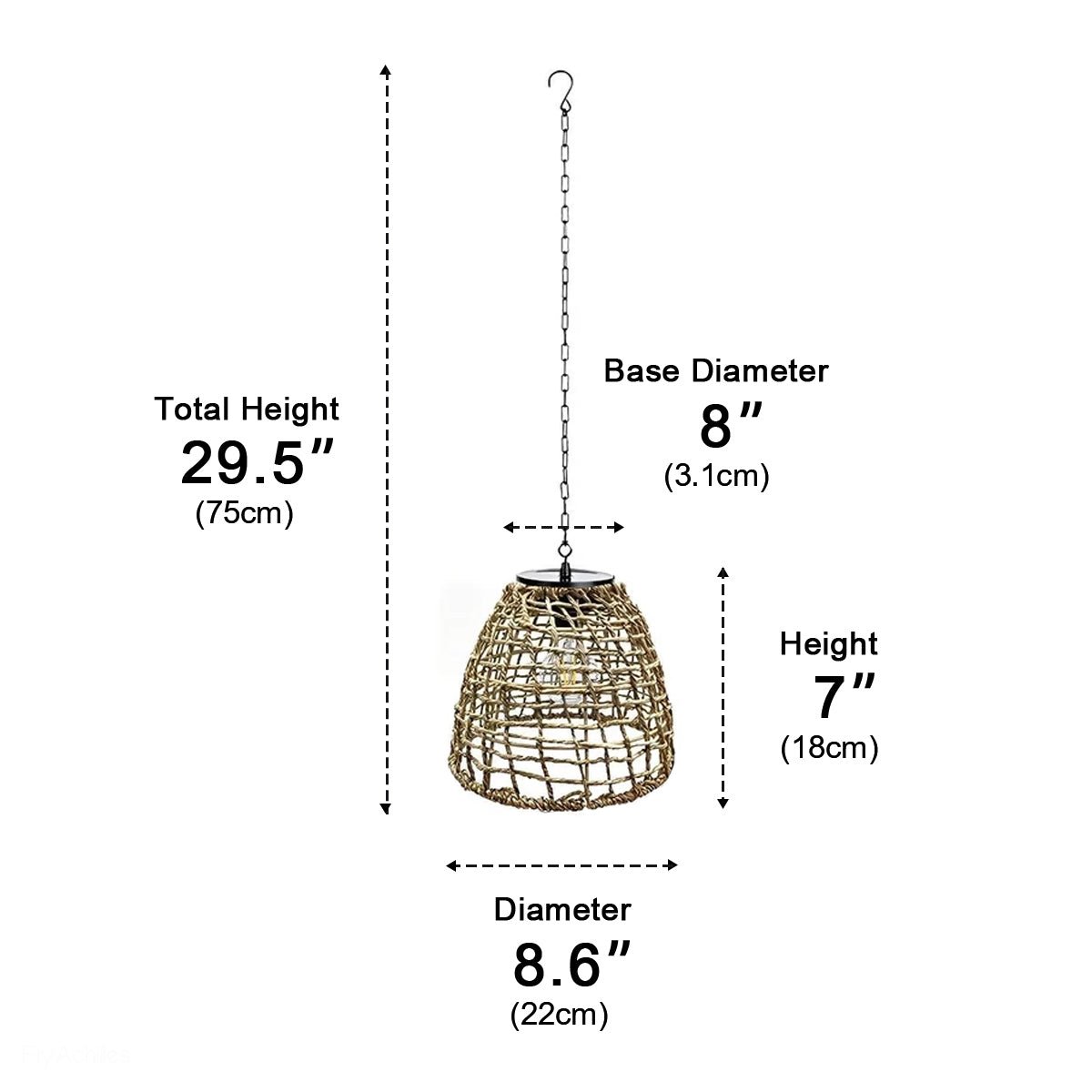 Hanging Weather-Resistant LED Garden Fixture with Adjustable Chain for Patio & Yard Illumination | Thomler