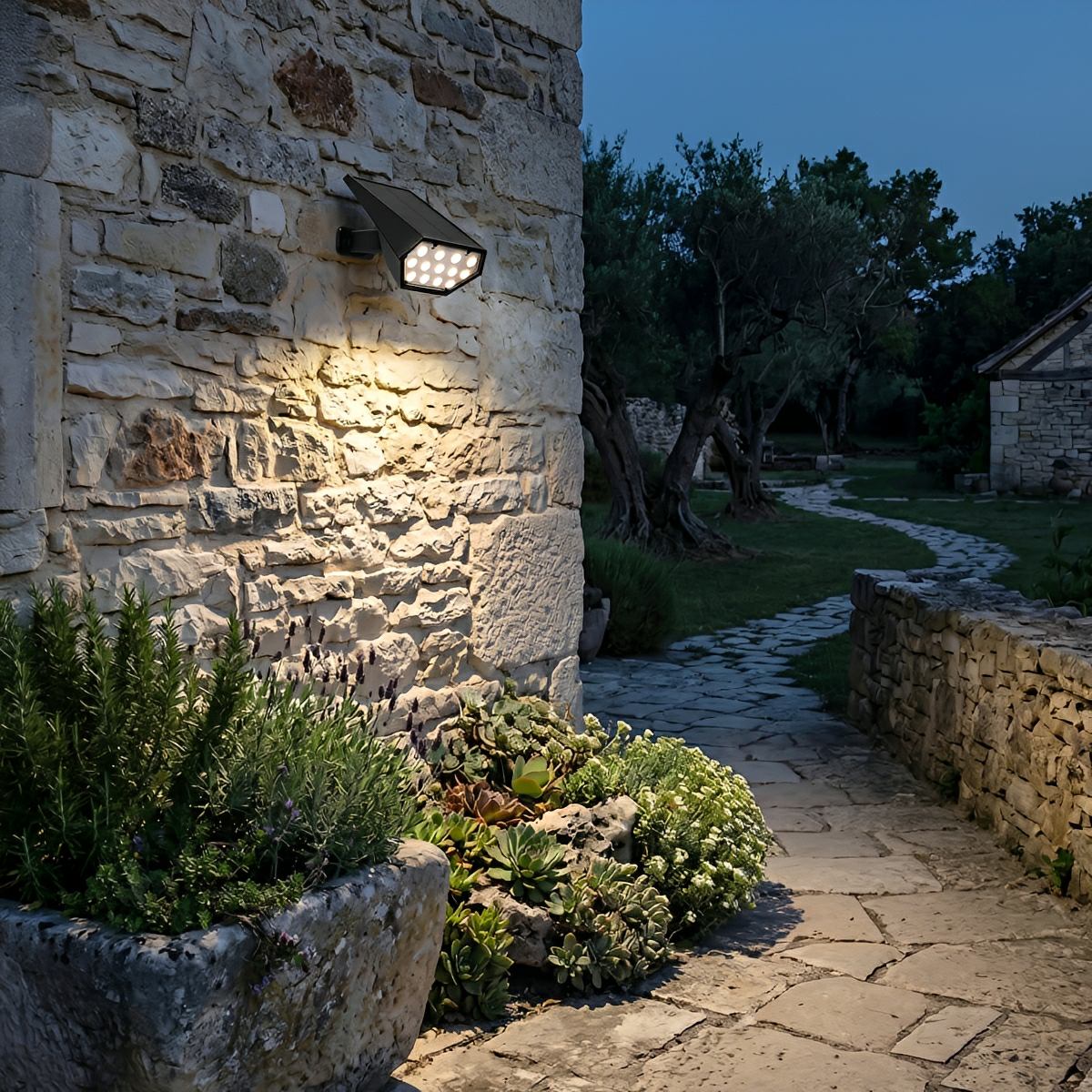 Solar-Powered LED Accent Light for Yards, Patios & Gardens – Directional Ground or Wall Mount | Thomler