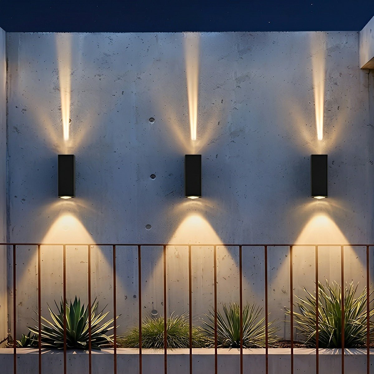 Weatherproof Aluminum LED Wall Sconce Dual Beam Outdoor Indoor Fixture Corridor Stairway Entry Accent Light for Porch Patio Deck | Thomler