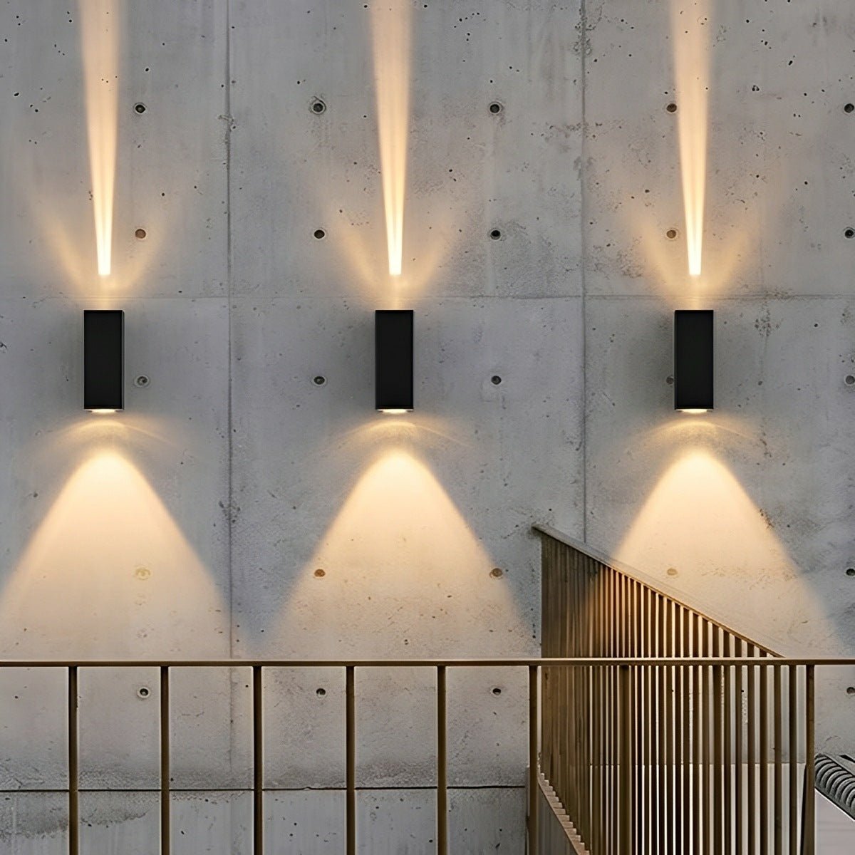 Weatherproof Aluminum LED Wall Sconce Dual Beam Outdoor Indoor Fixture Corridor Stairway Entry Accent Light for Porch Patio Deck | Thomler