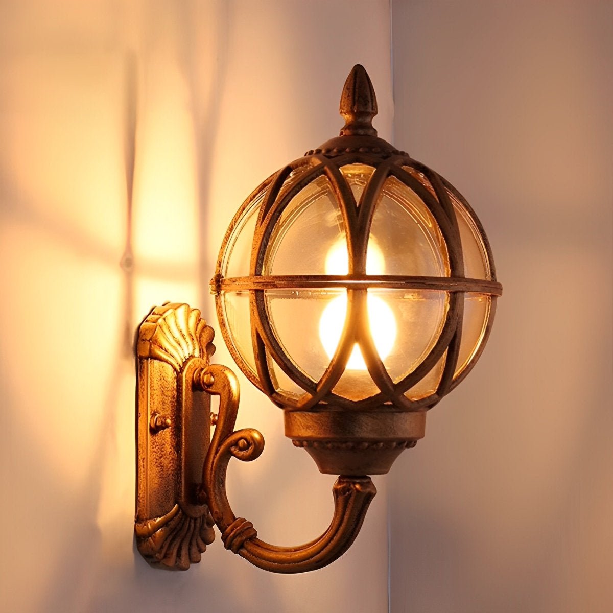 Wall Light Aluminum 12.6 in Vintage Outdoor Black Balcony Porch Pathway Lighting | Thomler