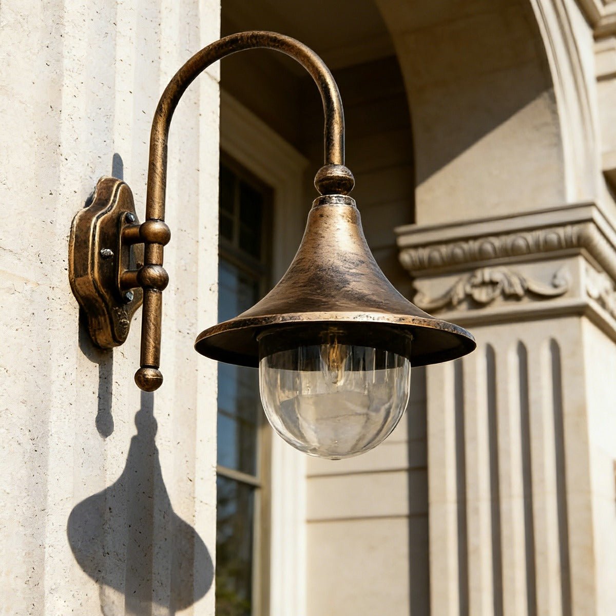 Outdoor Wall Lamp Aluminum 16.9 in Horn Shape Black Bronze LED 6-10W Front Door Garden Patio Rustic Lighting | Thomler