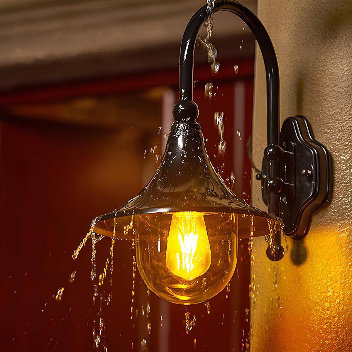 Curved LED Exterior Sconce Light for Porches & Entryways – Weather-Resistant Aluminum Fixture | Thomler