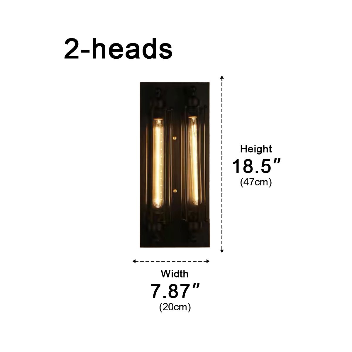 Wall Sconce Iron LED 18.5 in Warm White Indoor Lighting Vintage Industrial Decor Hallway Living Room Bedroom Kitchen Bathroom | Thomler