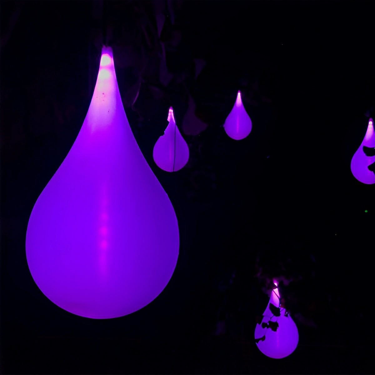 Pendant Light Plastic Teardrop 24.0 cm White Outdoor Patio Pergola Waterproof Hanging Garden Light RGB LED | Thomler