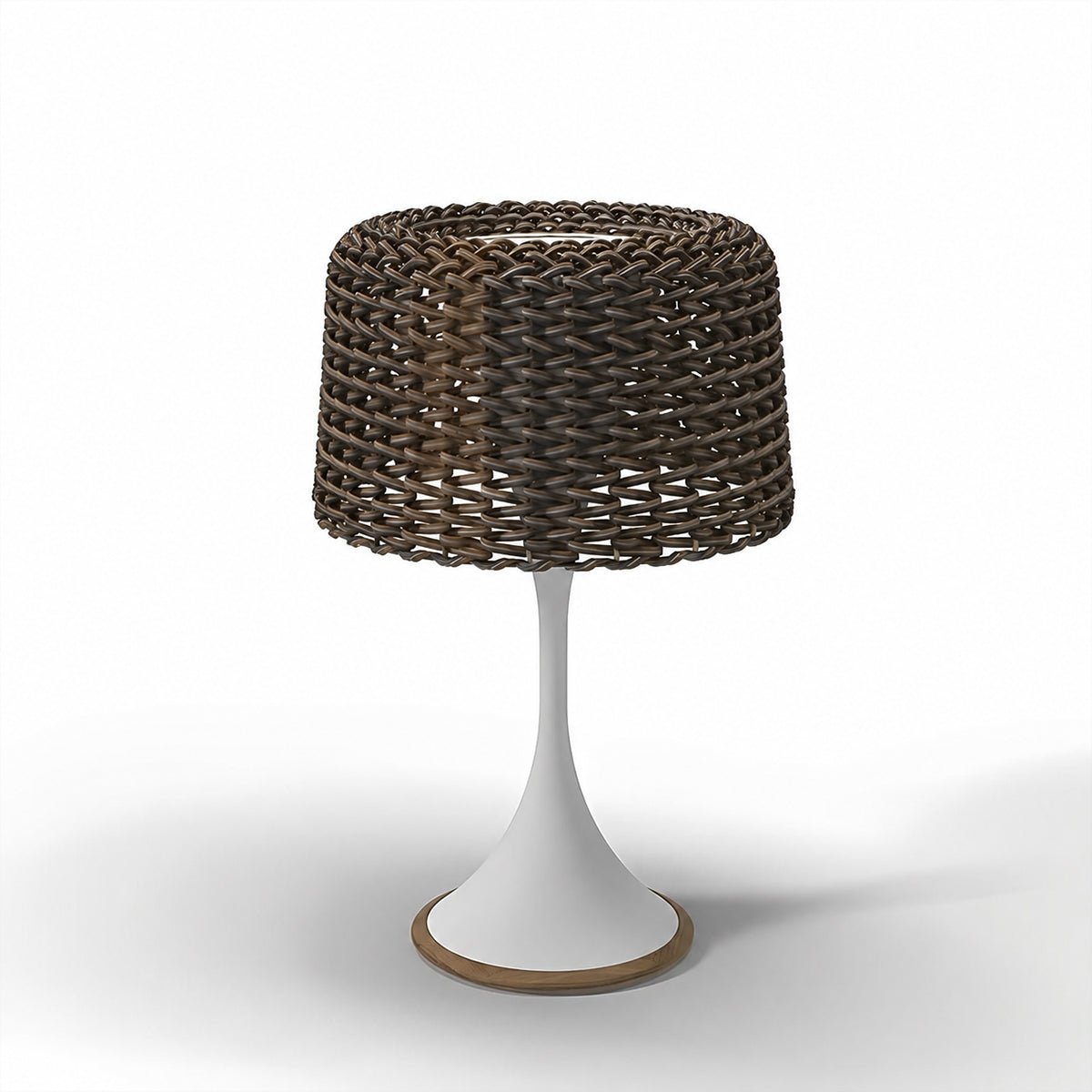 Rattan-Style LED Standing Light for Patios & Gardens – Solar or Electric – IP65 All-Weather – Warm 3000K Glow | Thomler