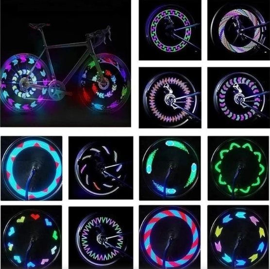 RGB Bike Wheel Spoke Light with 32 Animated Patterns – Motion-Activated Side Visibility for Night Cycling | Thomler