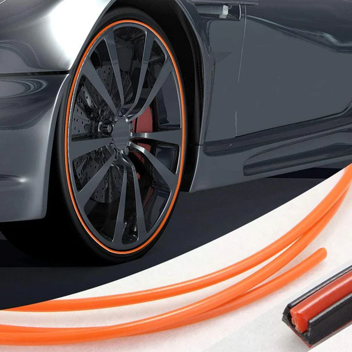 Adhesive Wheel Rim Guard Strip – Rubber Edge Protector Tape for Car Rims, Curb Rash Prevention, 26 ft Roll, DIY Install, Universal Fit for | Thomler
