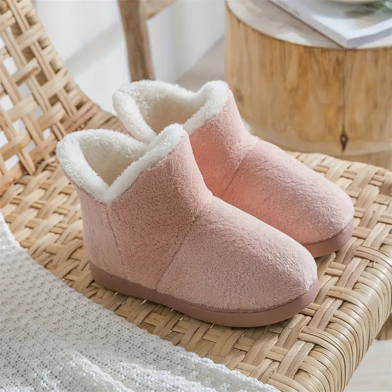 Women's Fleece-Lined Indoor Ankle Boot Slippers with Non-Slip Sole for Cold Weather | Thomler