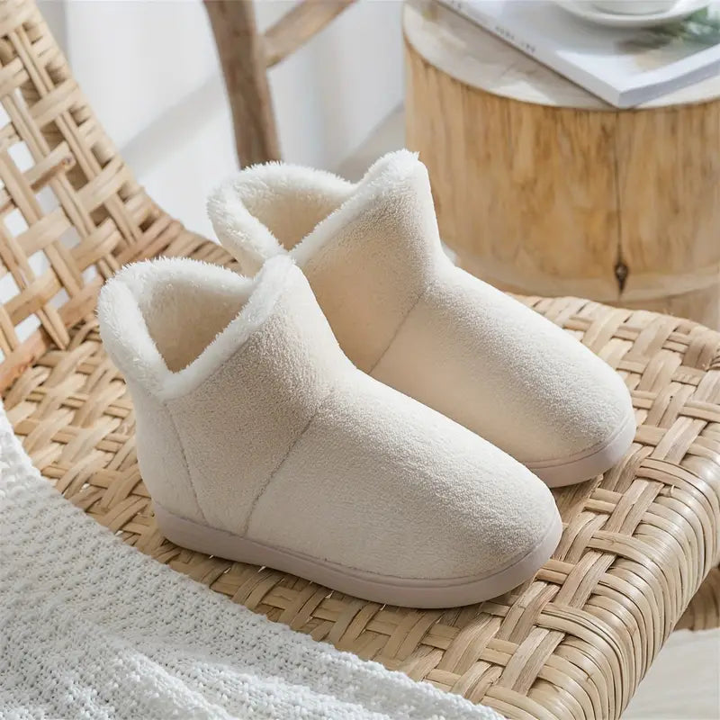 Women's Fleece-Lined Indoor Ankle Boot Slippers with Non-Slip Sole for Cold Weather | Thomler