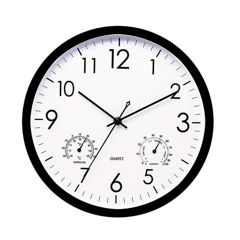 Dual-Display Garden Clock & Thermometer for Patio, Poolside & Yard – All-Weather Metal Design, Large Numbers | Thomler